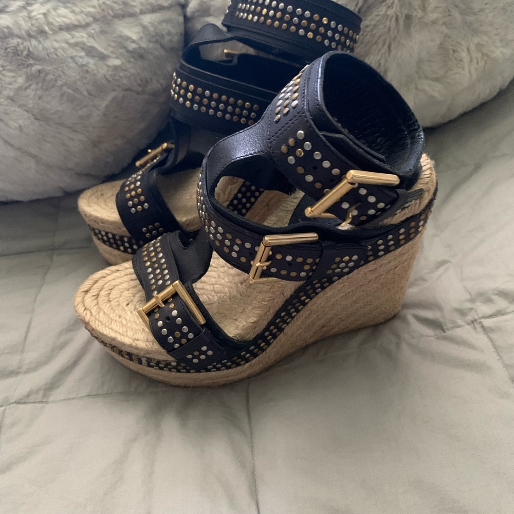 Alexander McQueen Leather Studded Espadrilles - Picture 2 of 10